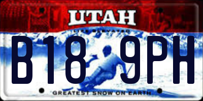 UT license plate B189PH