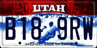 UT license plate B189RW