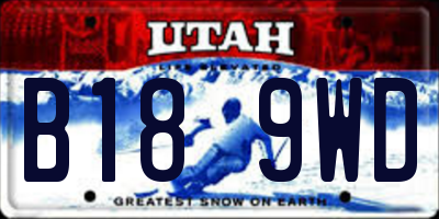 UT license plate B189WD