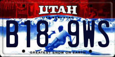 UT license plate B189WS