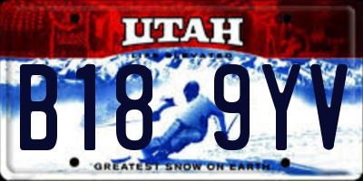 UT license plate B189YV
