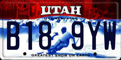 UT license plate B189YW