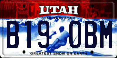UT license plate B190BM