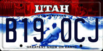 UT license plate B190CJ