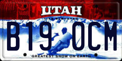 UT license plate B190CM