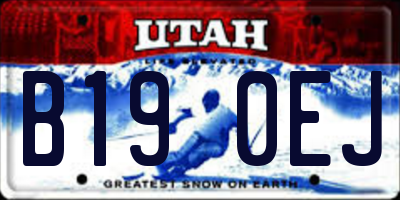UT license plate B190EJ
