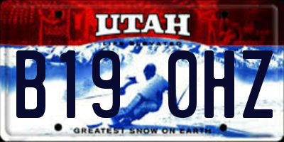 UT license plate B190HZ
