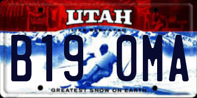 UT license plate B190MA