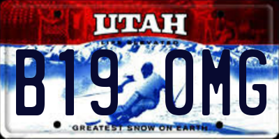 UT license plate B190MG