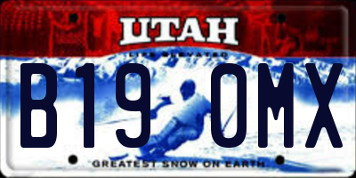 UT license plate B190MX