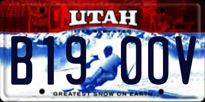 UT license plate B190OV