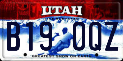 UT license plate B190QZ