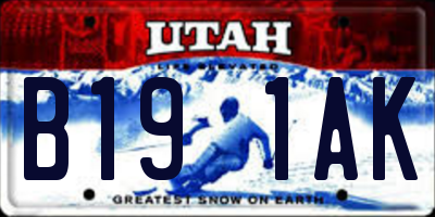 UT license plate B191AK