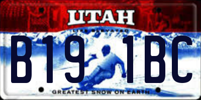 UT license plate B191BC