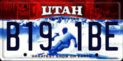 UT license plate B191BE