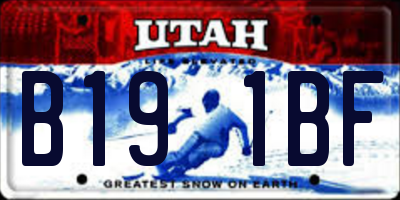 UT license plate B191BF