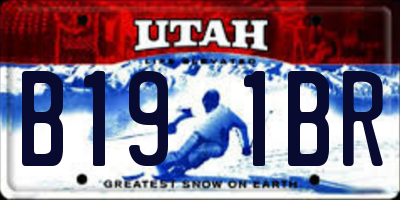 UT license plate B191BR