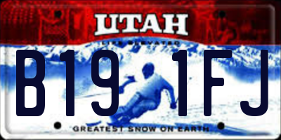 UT license plate B191FJ