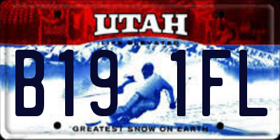 UT license plate B191FL