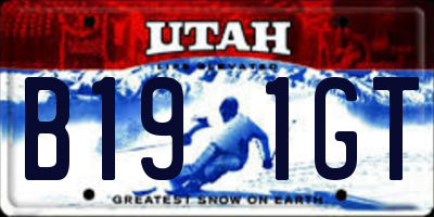 UT license plate B191GT