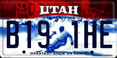UT license plate B191HE
