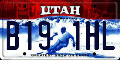UT license plate B191HL