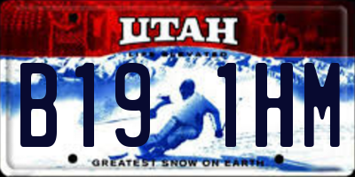 UT license plate B191HM