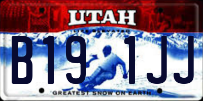 UT license plate B191JJ