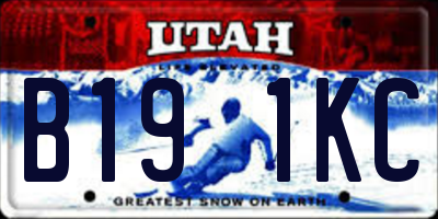 UT license plate B191KC