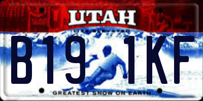 UT license plate B191KF