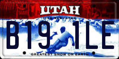 UT license plate B191LE