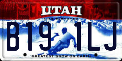 UT license plate B191LJ