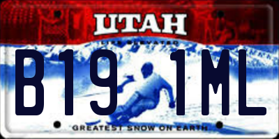 UT license plate B191ML