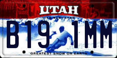 UT license plate B191MM