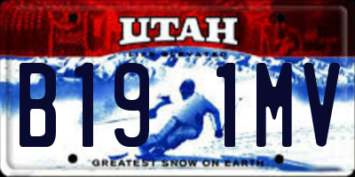 UT license plate B191MV