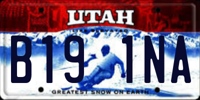 UT license plate B191NA