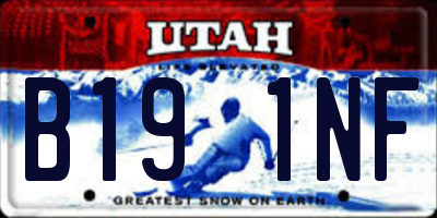 UT license plate B191NF