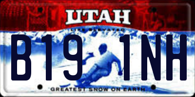 UT license plate B191NH