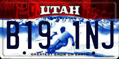 UT license plate B191NJ