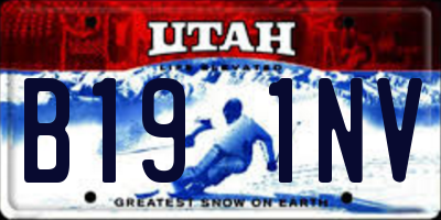 UT license plate B191NV