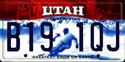 UT license plate B191QJ
