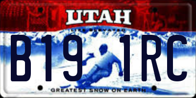UT license plate B191RC
