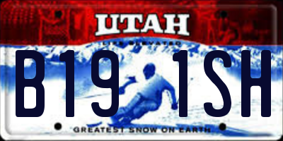UT license plate B191SH