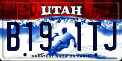 UT license plate B191TJ