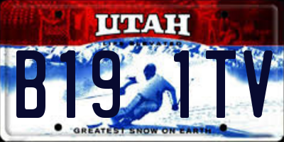 UT license plate B191TV