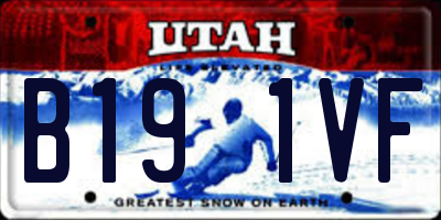UT license plate B191VF