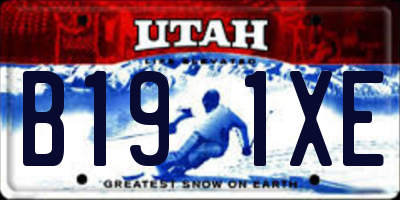 UT license plate B191XE