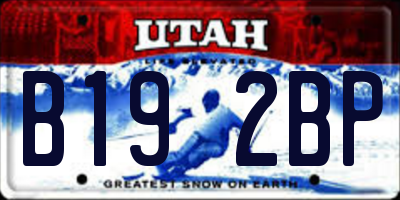 UT license plate B192BP