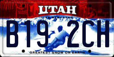 UT license plate B192CH