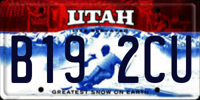 UT license plate B192CU